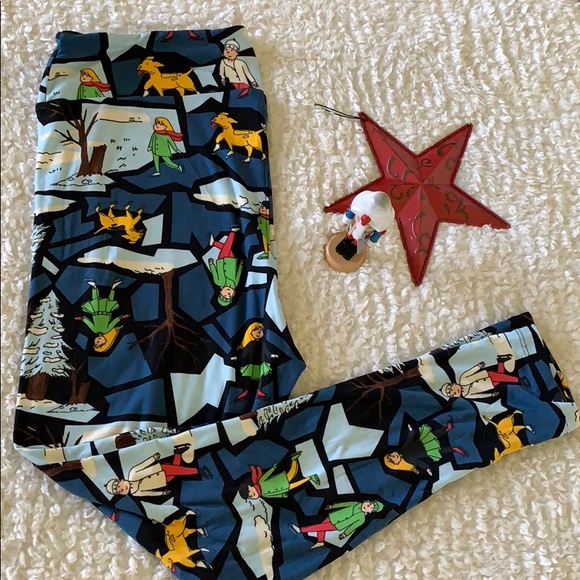 LuLaRoe Christmas TC2 leggings - Picture 1 of 6